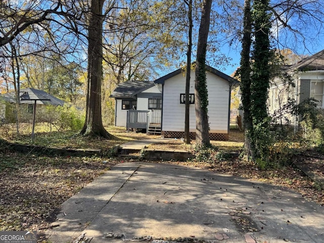 exterior space with a deck