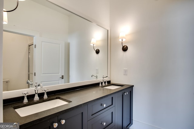 bathroom with vanity