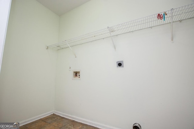 laundry room featuring electric dryer hookup and hookup for a washing machine