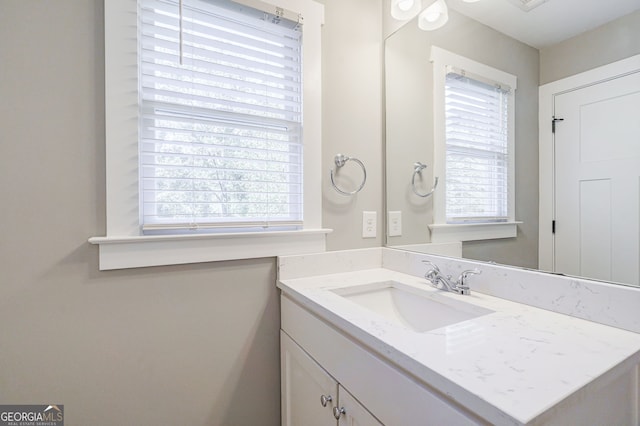 bathroom with vanity