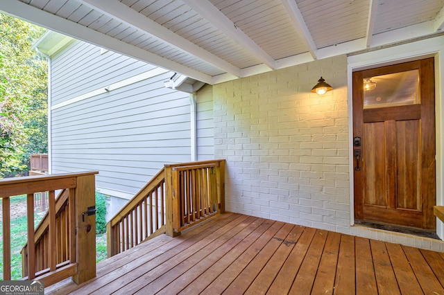 view of wooden deck