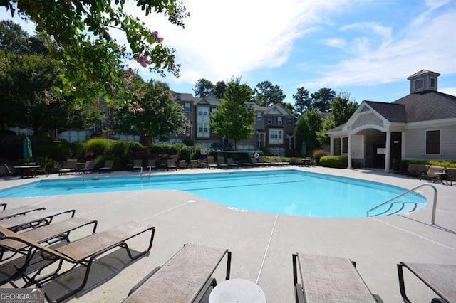 view of pool with a patio area