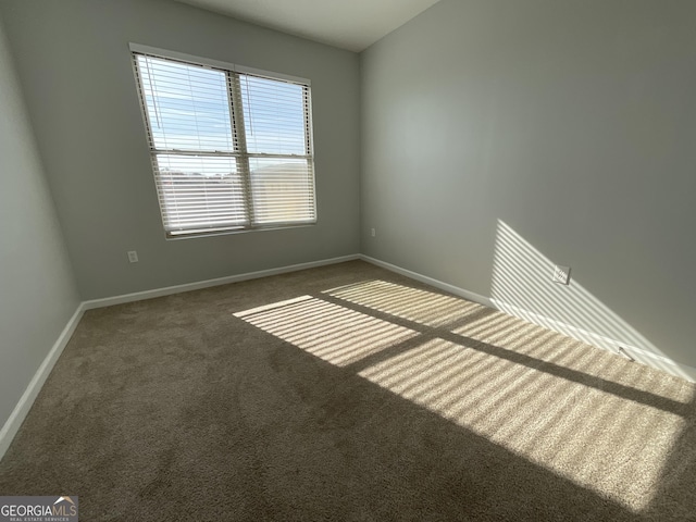 view of carpeted spare room