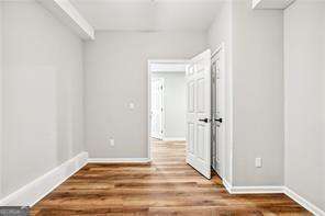 interior space featuring light wood-type flooring