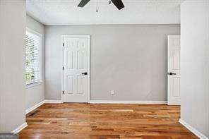 empty room featuring hardwood / wood-style floors