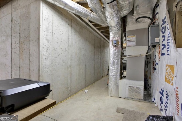 view of basement