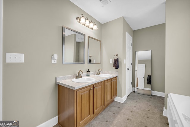 bathroom featuring vanity