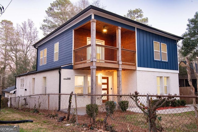 view of property exterior featuring a balcony