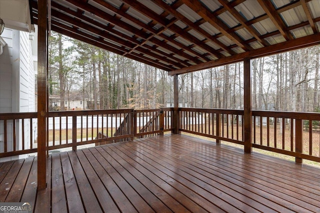 view of wooden terrace