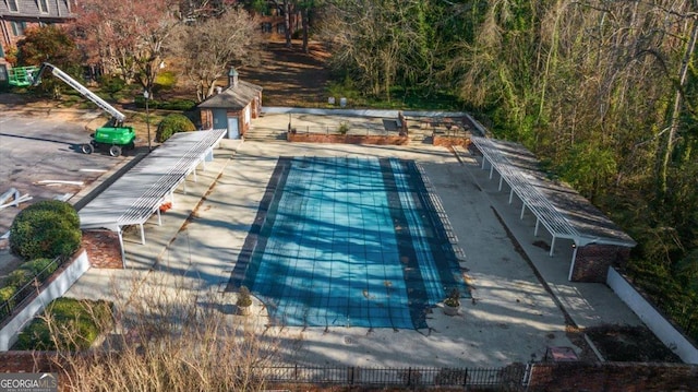 view of pool with a patio