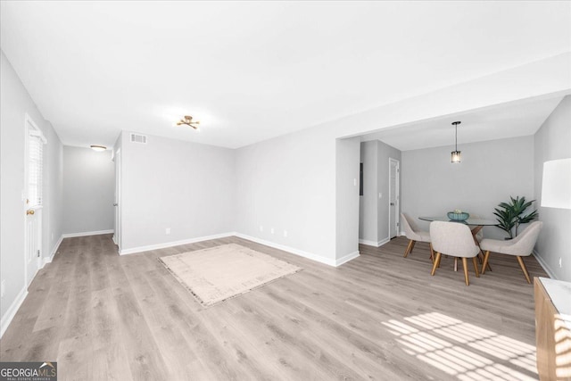 empty room featuring light hardwood / wood-style floors