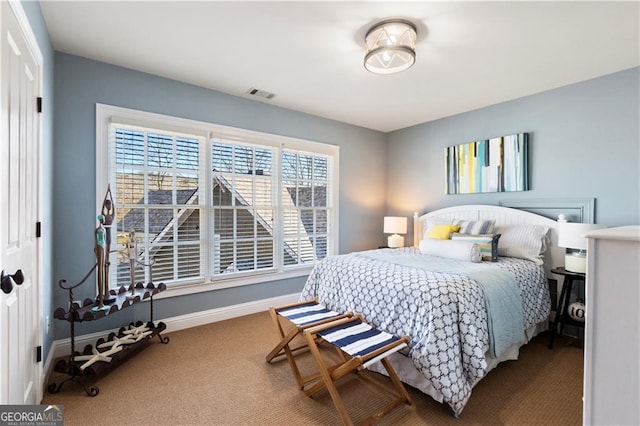 bedroom with carpet floors