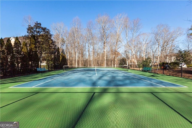 view of tennis court