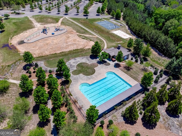 birds eye view of property