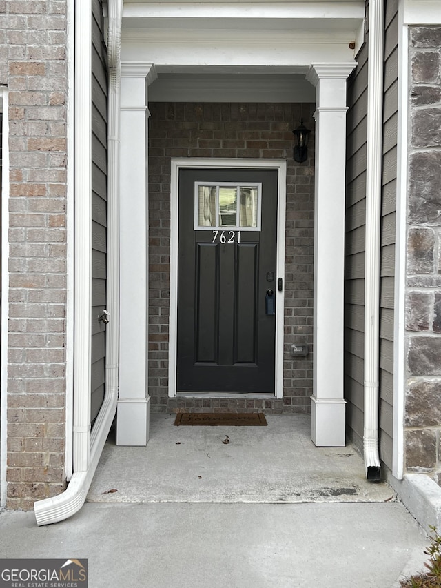 view of doorway to property