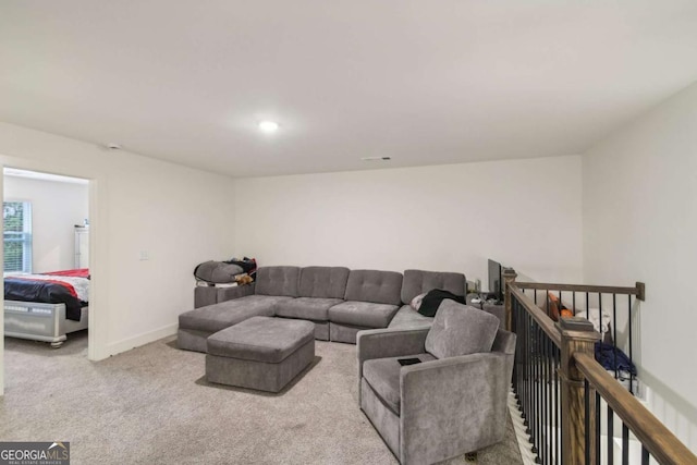 view of carpeted living room