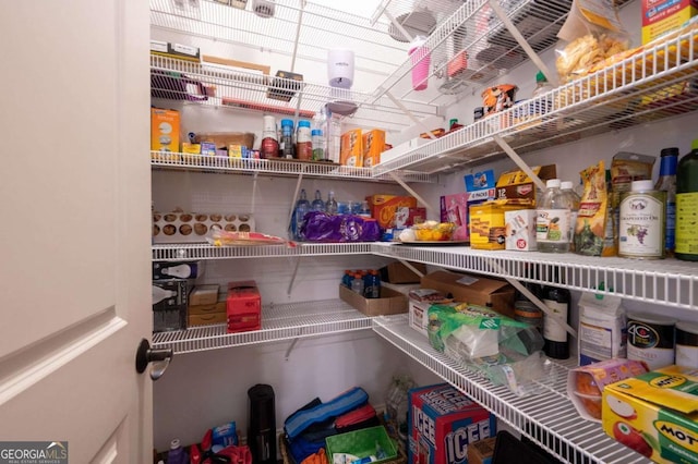 view of pantry