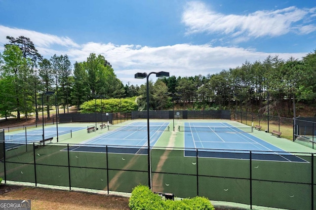 view of sport court