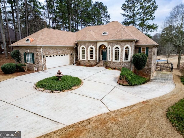 view of front facade featuring a garage