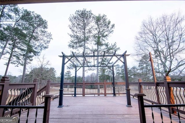 view of wooden deck