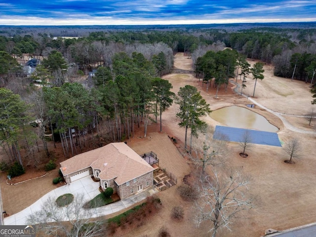 1010 Lane Creek Ct, Bishop, GA 30621 - aerial overview of property's location with a heavily wooded area