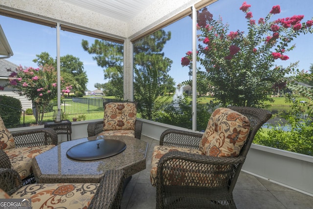 view of sunroom