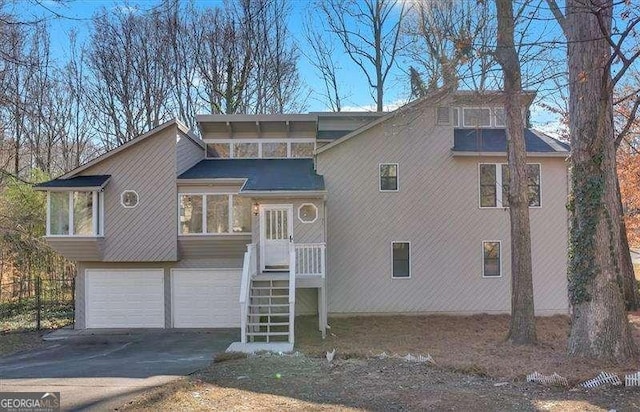 view of front of house featuring a garage