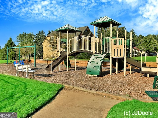 view of jungle gym