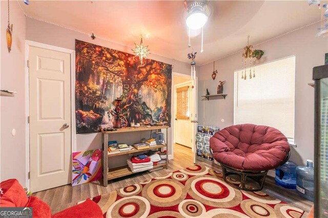 interior space with light wood-type flooring