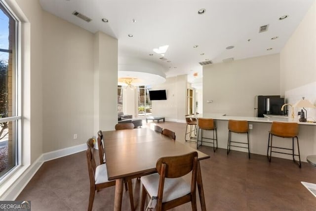 view of dining room