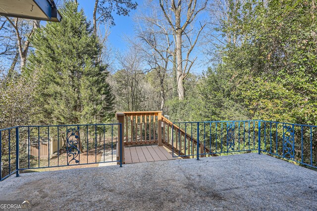 view of patio with a deck