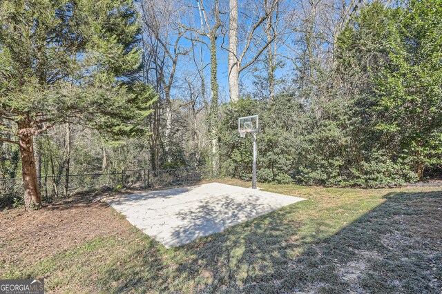 exterior space featuring basketball court