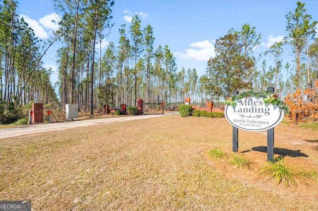 view of home's community with a yard