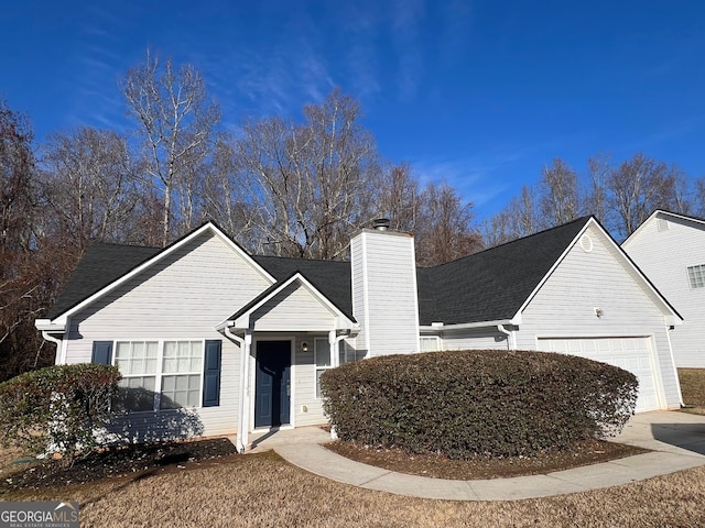 view of front of house featuring a garage