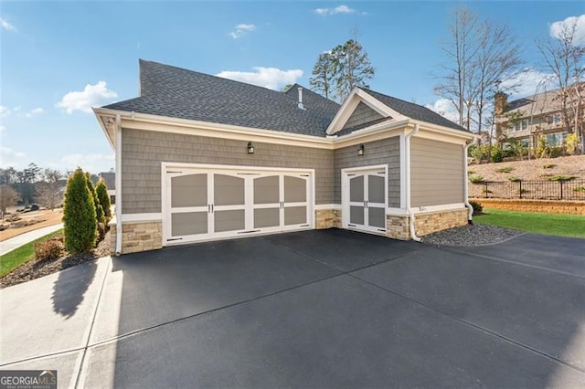 view of home's exterior with a garage