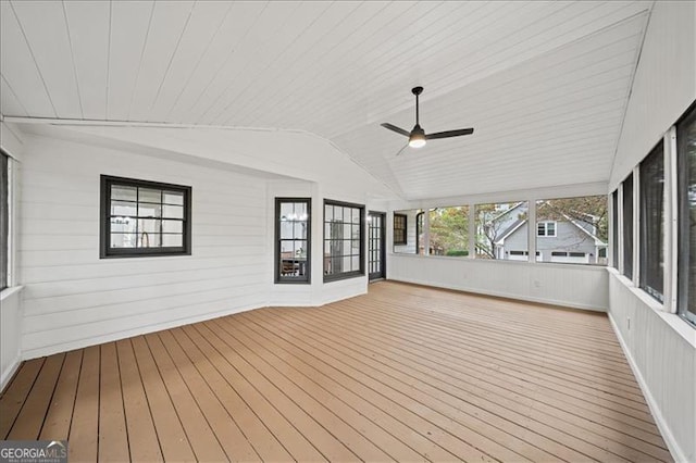 deck featuring ceiling fan