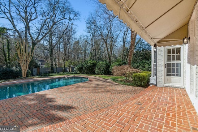 view of pool with a patio area