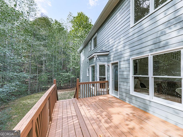 view of wooden deck