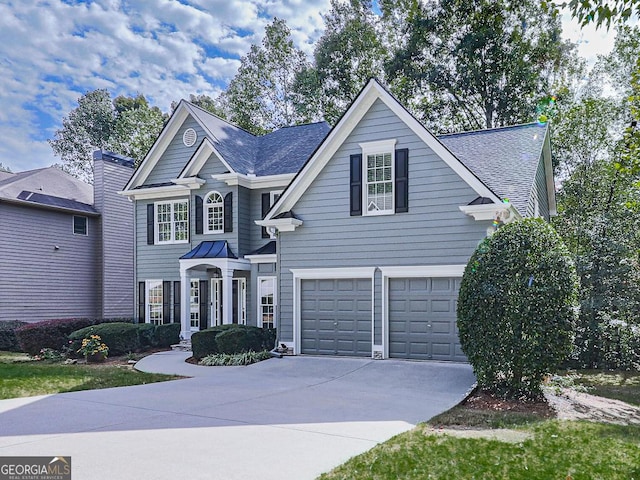 view of front of home featuring a garage