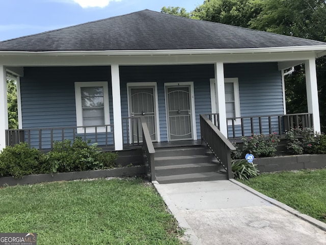 bungalow featuring covered porch