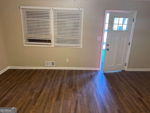 foyer featuring dark hardwood / wood-style flooring