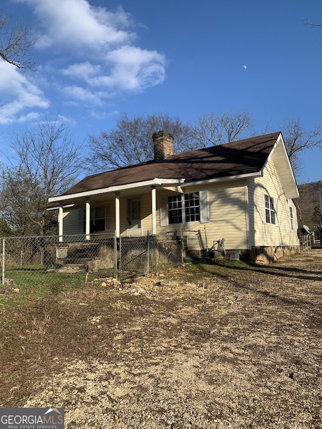 view of front of home with a porch