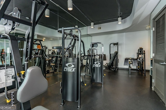 view of workout area