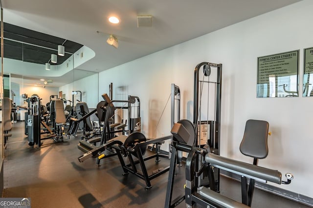 view of exercise room