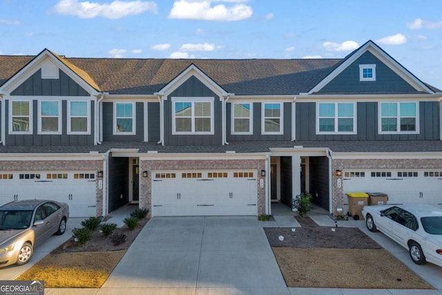 view of property with a garage