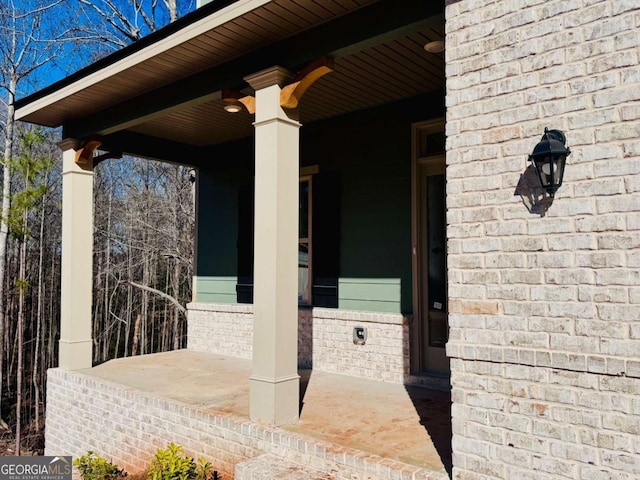 view of patio / terrace with a porch