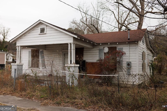 view of front of home