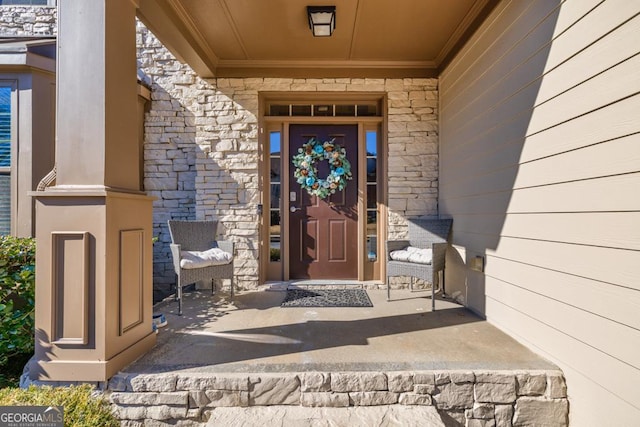 view of doorway to property