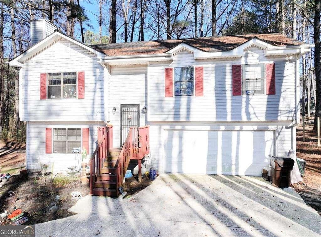 bi-level home with a garage