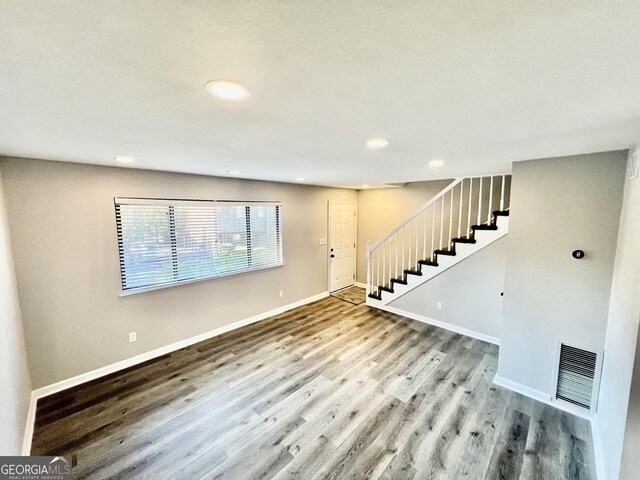 interior space featuring wood-type flooring